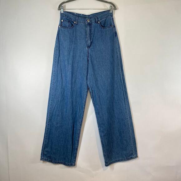 Gianni Bini Wide Leg Cotton Lightweight High Rise Jeans Size 30 - Picture 1 of 15